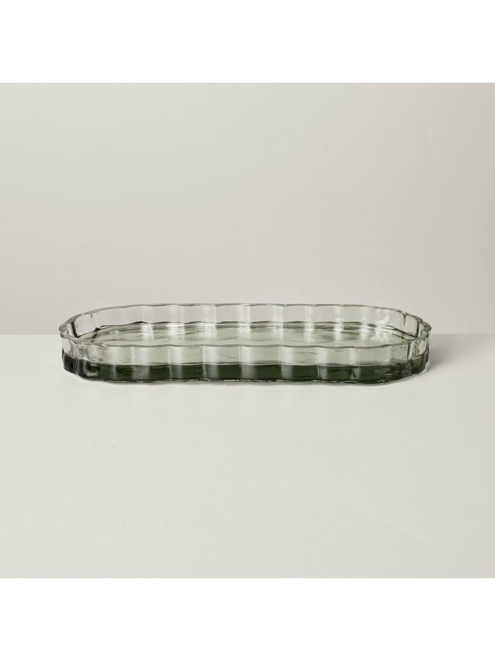 Fluted Glass Bathroom Tray Light Green - Hearth & Hand™ with Magnolia